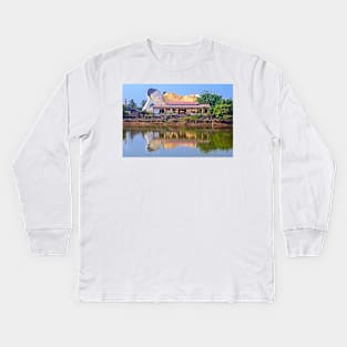 Mya Tha Lyaung Reclining Buddha, Bago Kids Long Sleeve T-Shirt